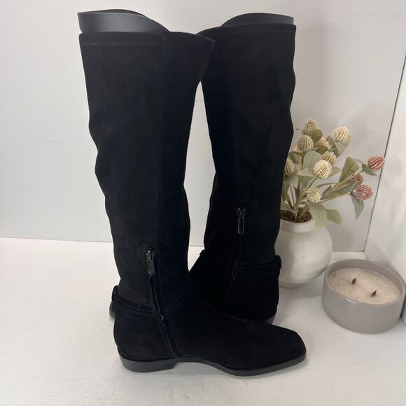Sam Edelman Clive Suede Knee High Horse Bit Riding Boots Black Women 6 Tried On - Picture 5 of 9